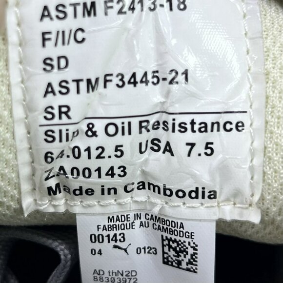 Puma Iconic Suede Gray Composite Toe Work Shoes Gray Women’s Size 7.5 - Picture 7 of 7